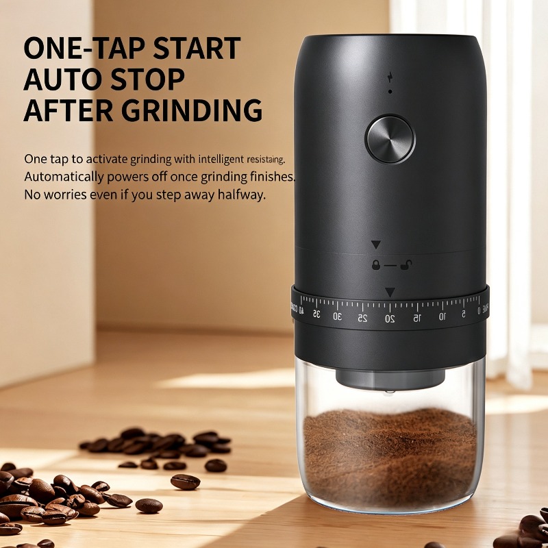 Coffee Bean Grinder Electric - Portable USB Electric Cafeteira Bean Grinder