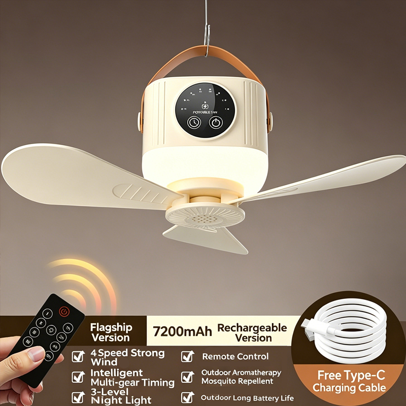 Portable Blender Usb Rechargeable - 7200mAh Portable Rechargeable Ceiling Fan Wireless